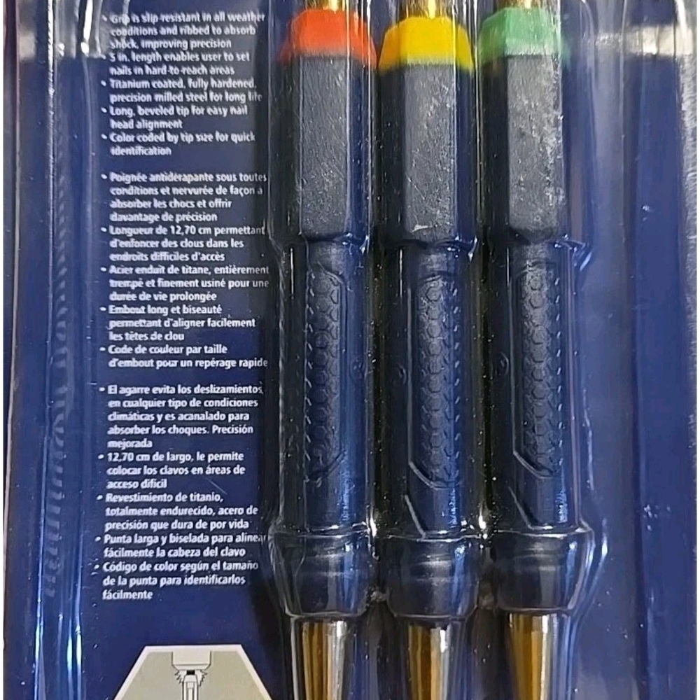 3 Piece Kobalt Titanium-Coated Cushion-Grip Nail Set (#0323749)